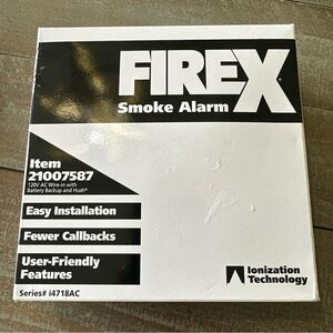 New In Box Firex Smoke Detector Alarm‎ 120VAC Powered 21007587